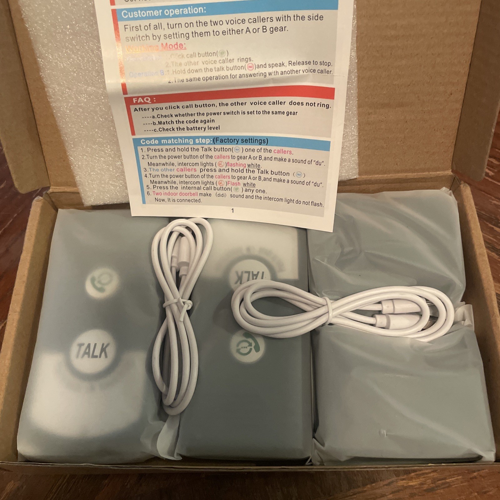 2 Way Voice Intercom - Super Long Range Wireless Intercom System for Home