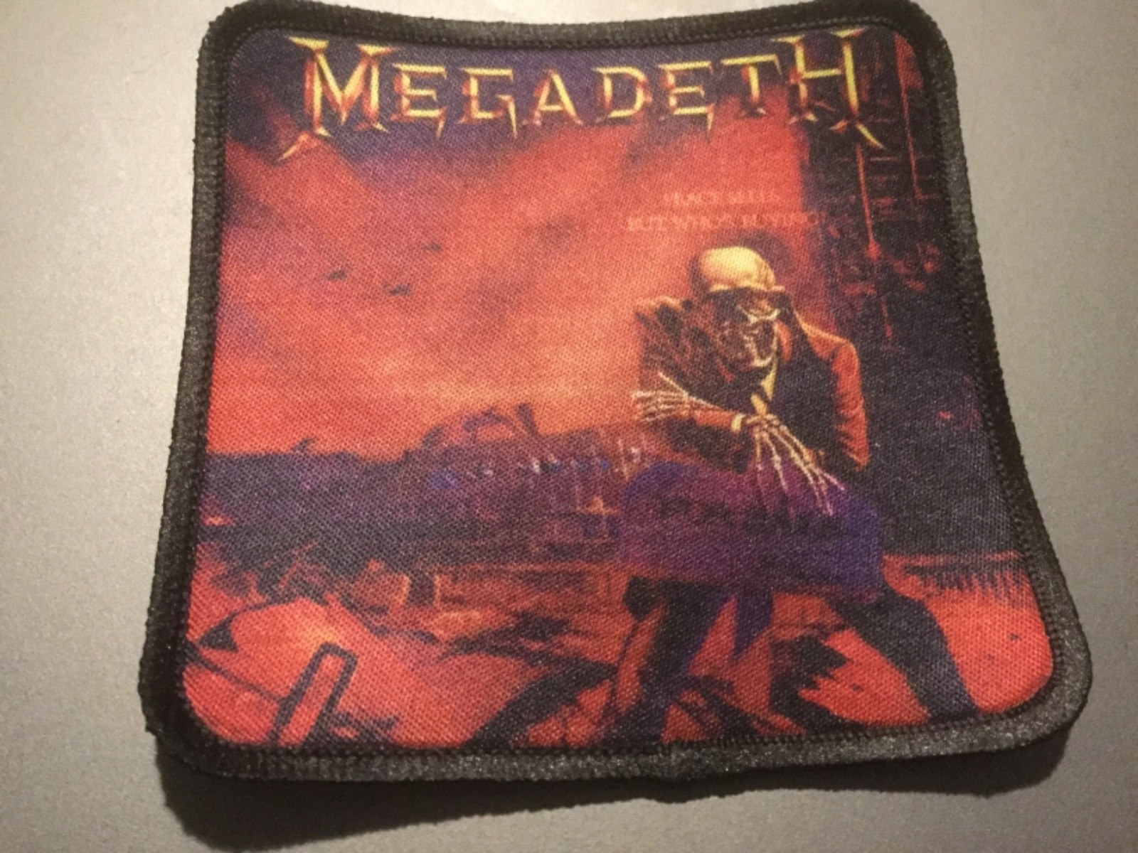 Megadeth Peace Sells but Sublimated Patch 3”x3” Album Cover Rock Metal