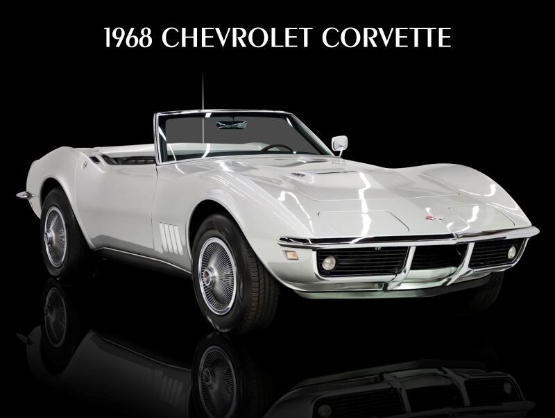 1968 Chevrolet Corvette Convertible NEW METAL SIGN: Free Shipping - 9 x 12"