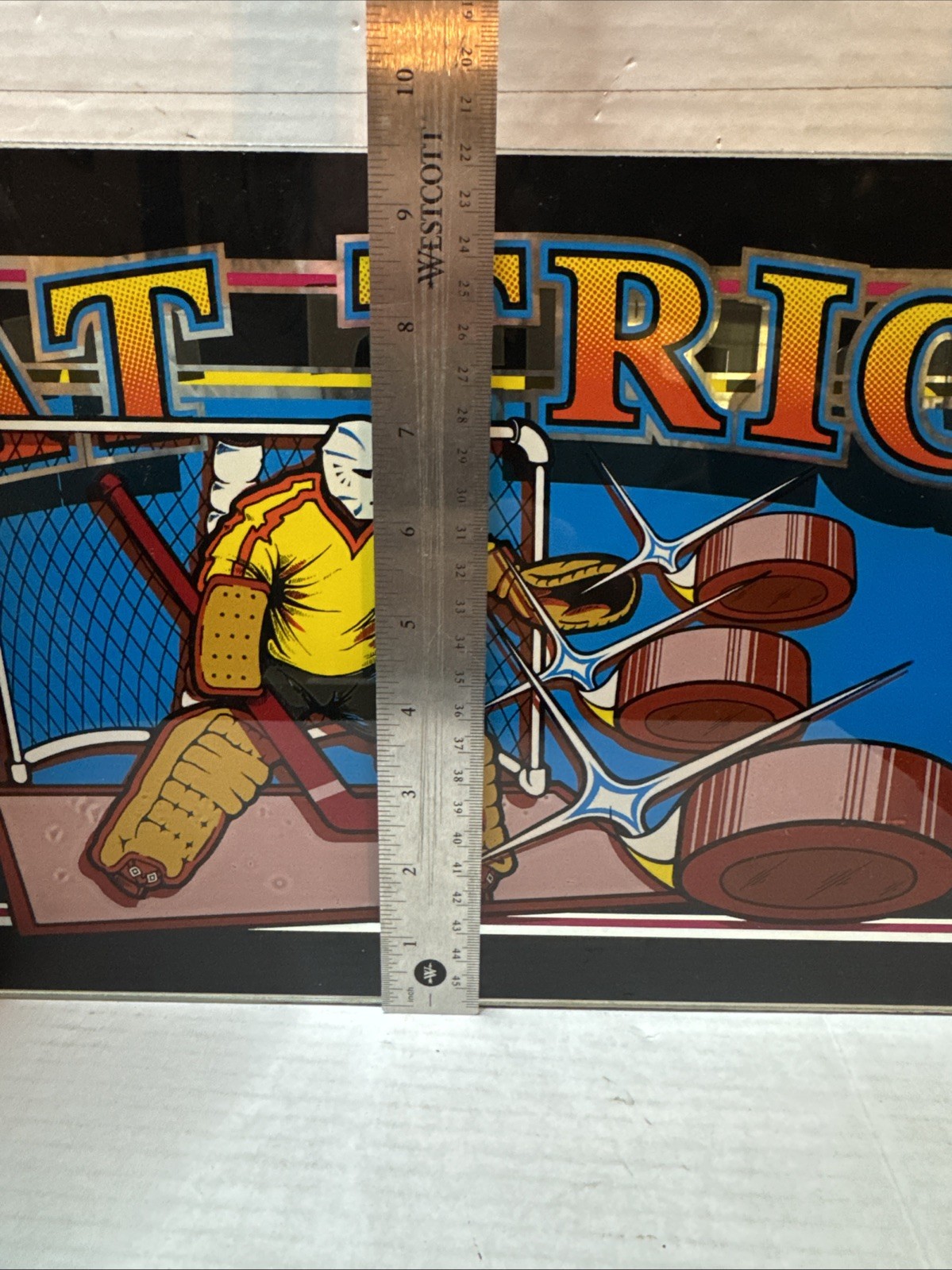 Arcade Cabinet Marquee Hat Trick