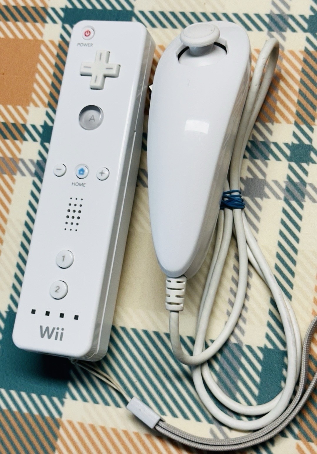 White Official OEM Nintendo Wii Remote Controller And Nunchuck Tested B289