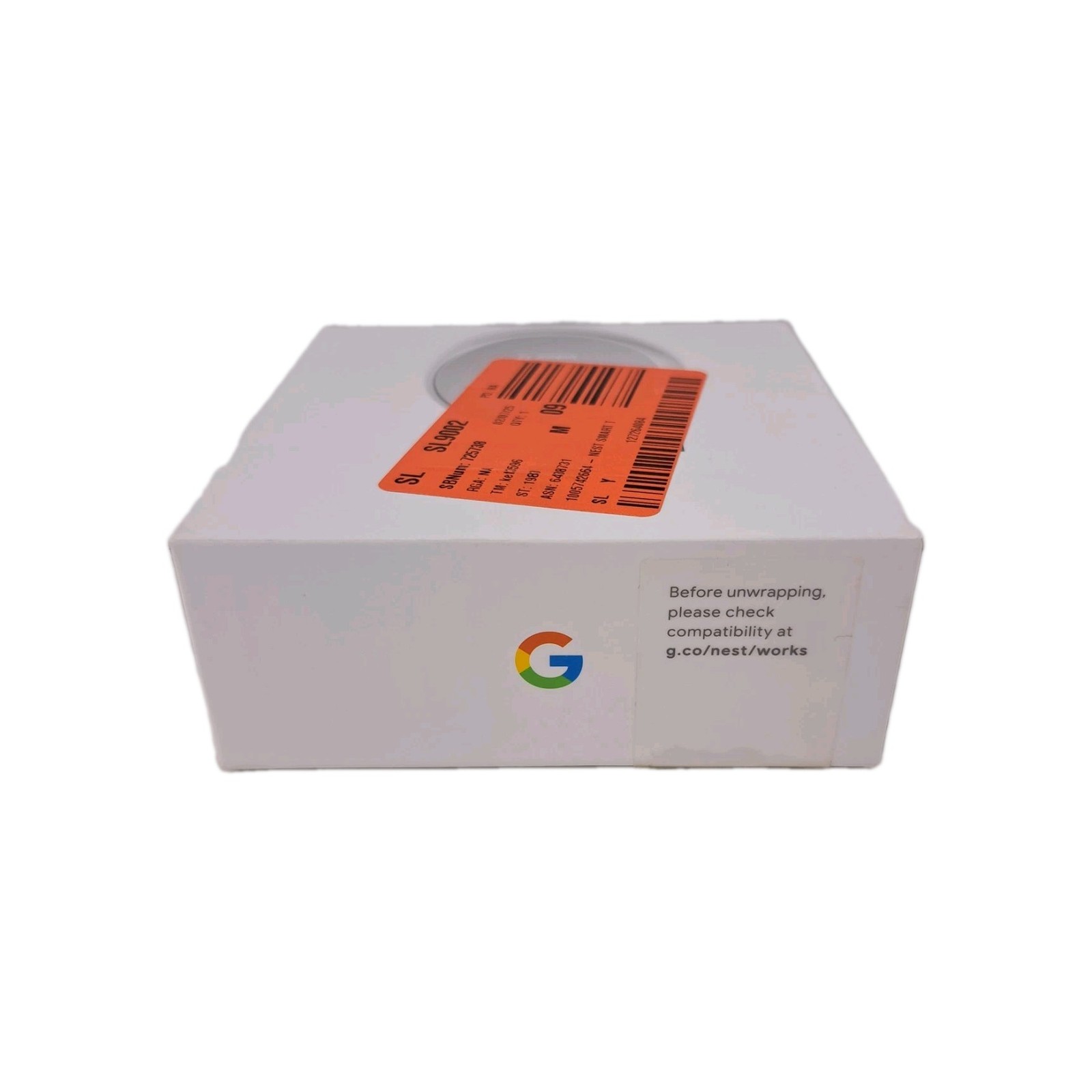 Google Nest Smart Thermostat White Programmable WiFi With Base Plate