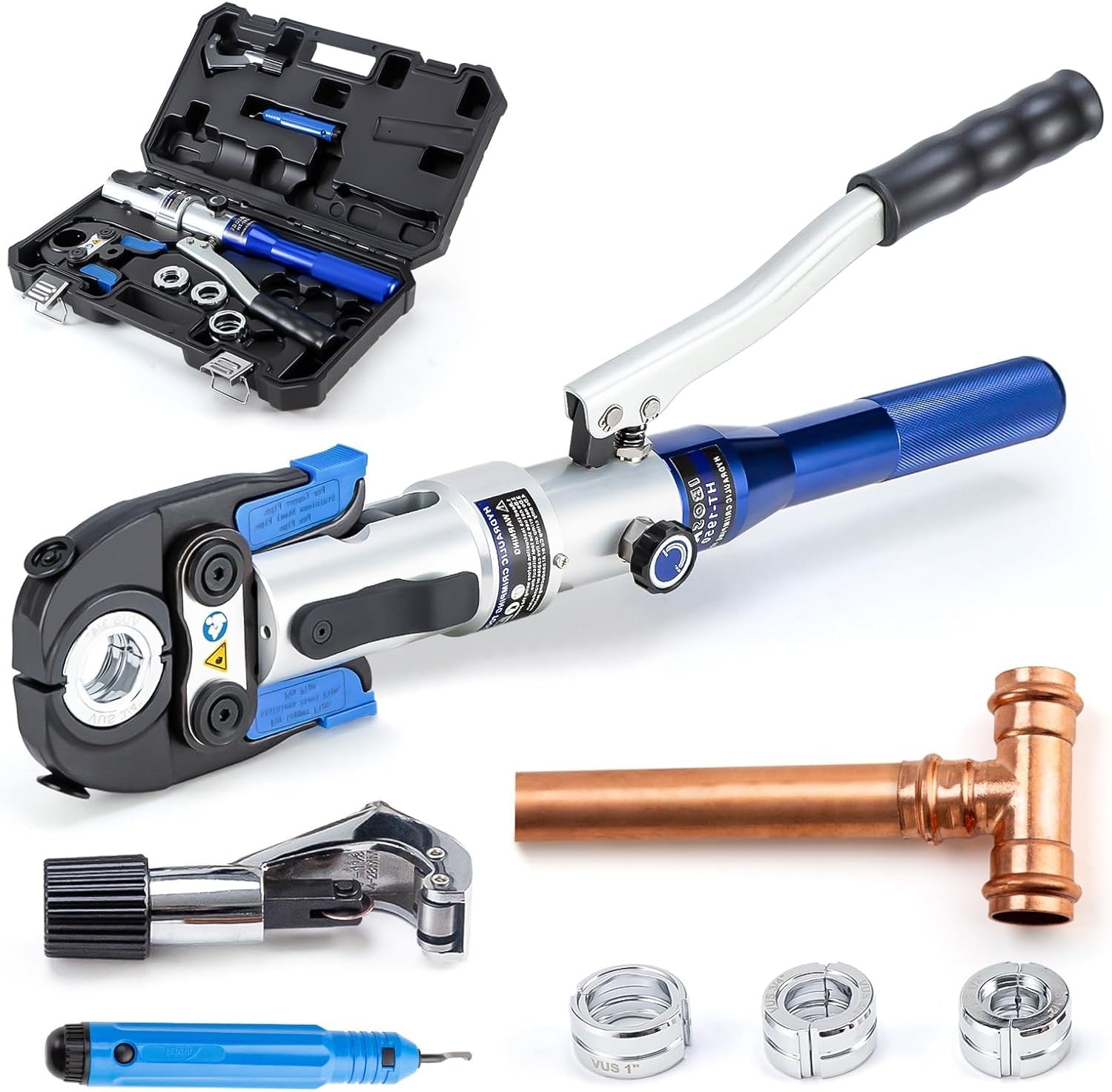 Copper Tube Fittings Hydraulic Pipe Crimping Tool with 1/2 inch,3/4 inch