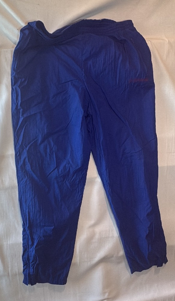 Vintage Adidas Pants Men's Large Track Windbreaker Activewear Training Blue