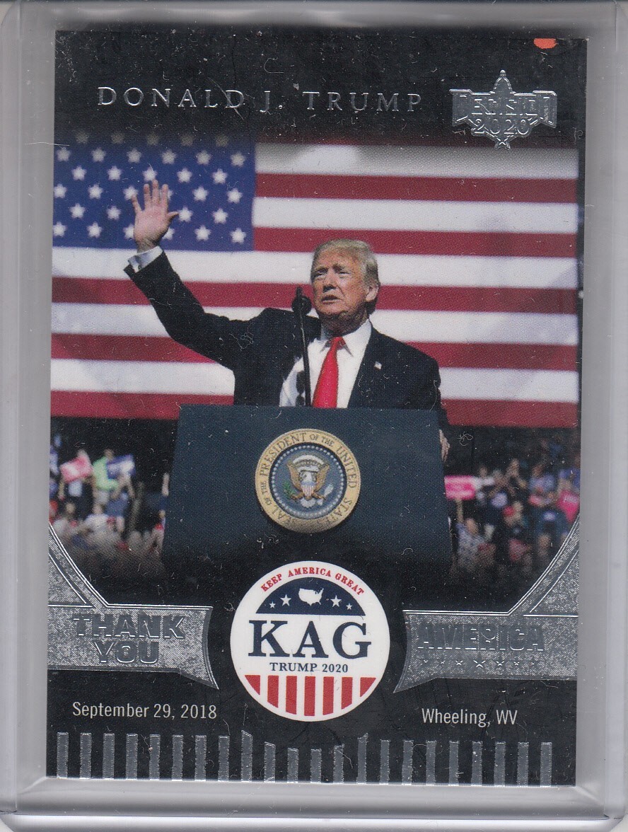 2020 DECISION DONALD TRUMP KEEP AMERICA GREAT SILVER FOIL CARD #KAG18