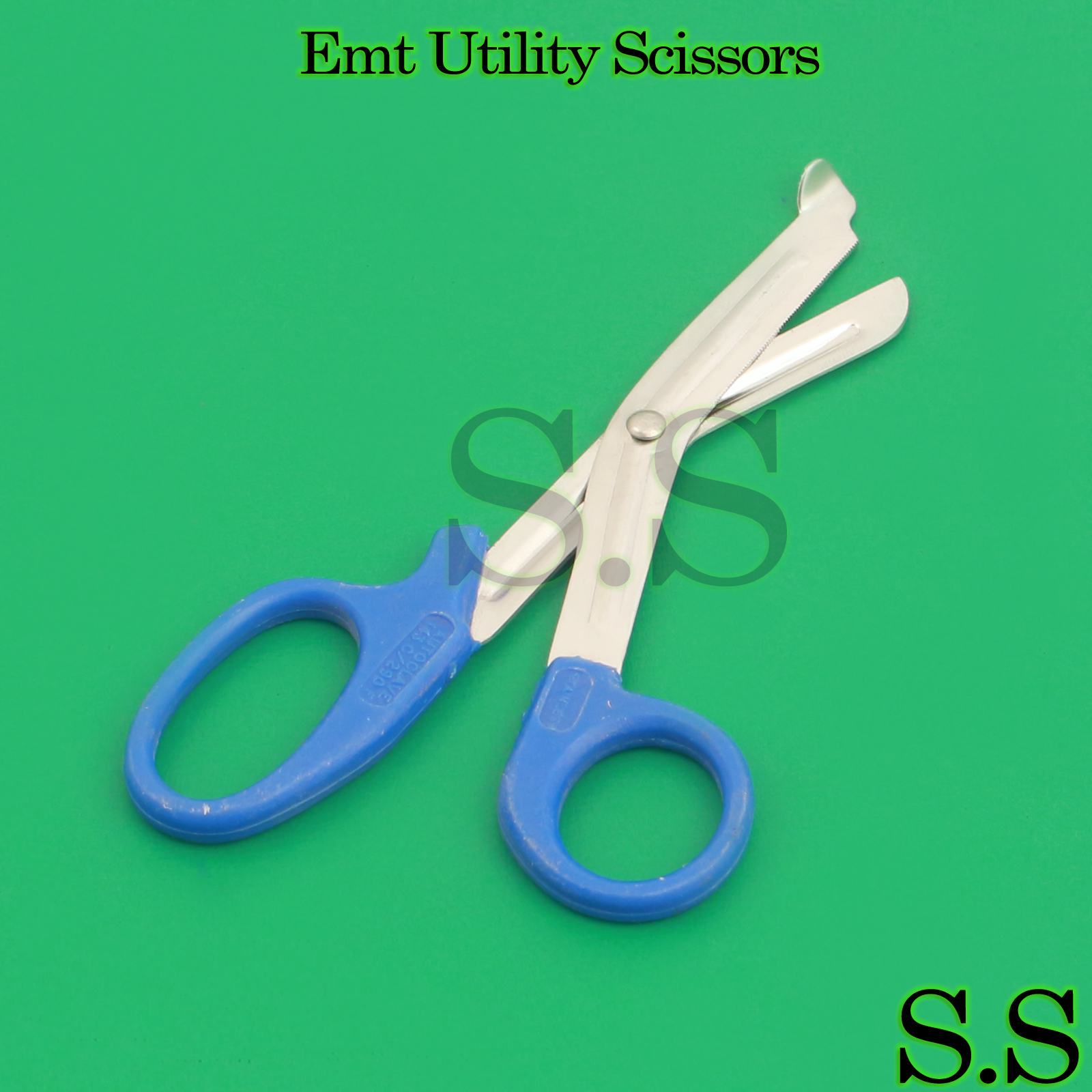 Blue Utility Scissors 5.5" & 7.25" Multi-Purpose DIY EMS Universal 2 Shears Set
