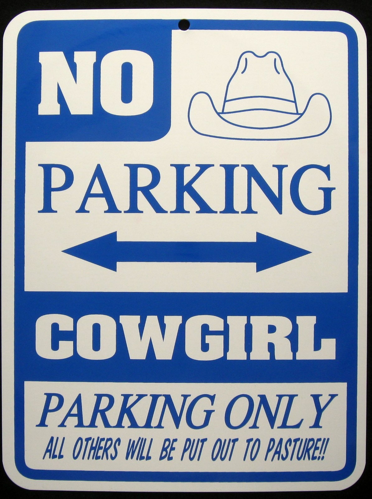 COWGIRL PARKING ONLY Steel Sign - barn, stable, farm, ranch