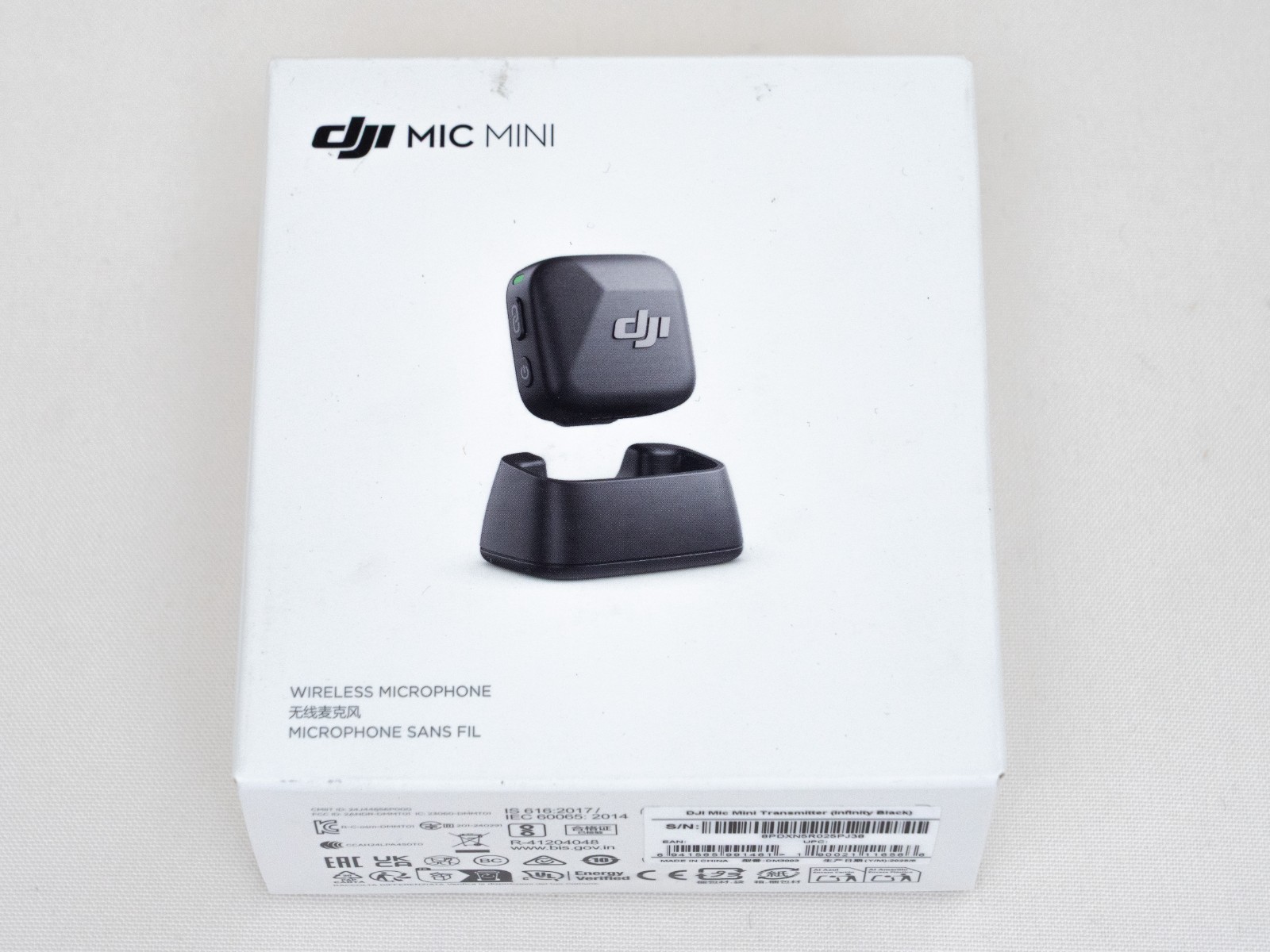 DJI Mic Mini Wireless Clip-On Transmitter Infinity Black DM3003 Audio Mic - New