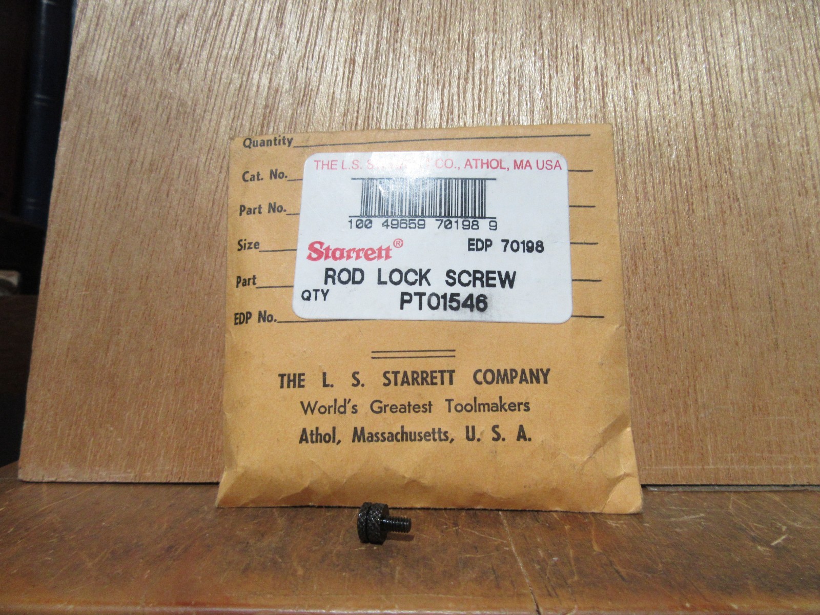 Starrett PT01546 Rod Lock Screw For H124A/B Micrometer Head
