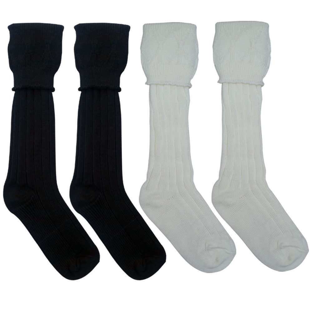 New Scottish Irish Kilt Hose Socks Men Sporrans Flashes In 7 Colors