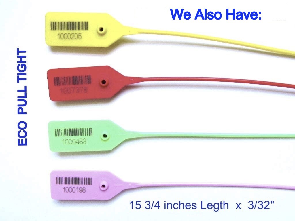 Cable Steel Lock Security Seal , 500 pcs l12" YE, 1.8 mm, Numbered & Barcode