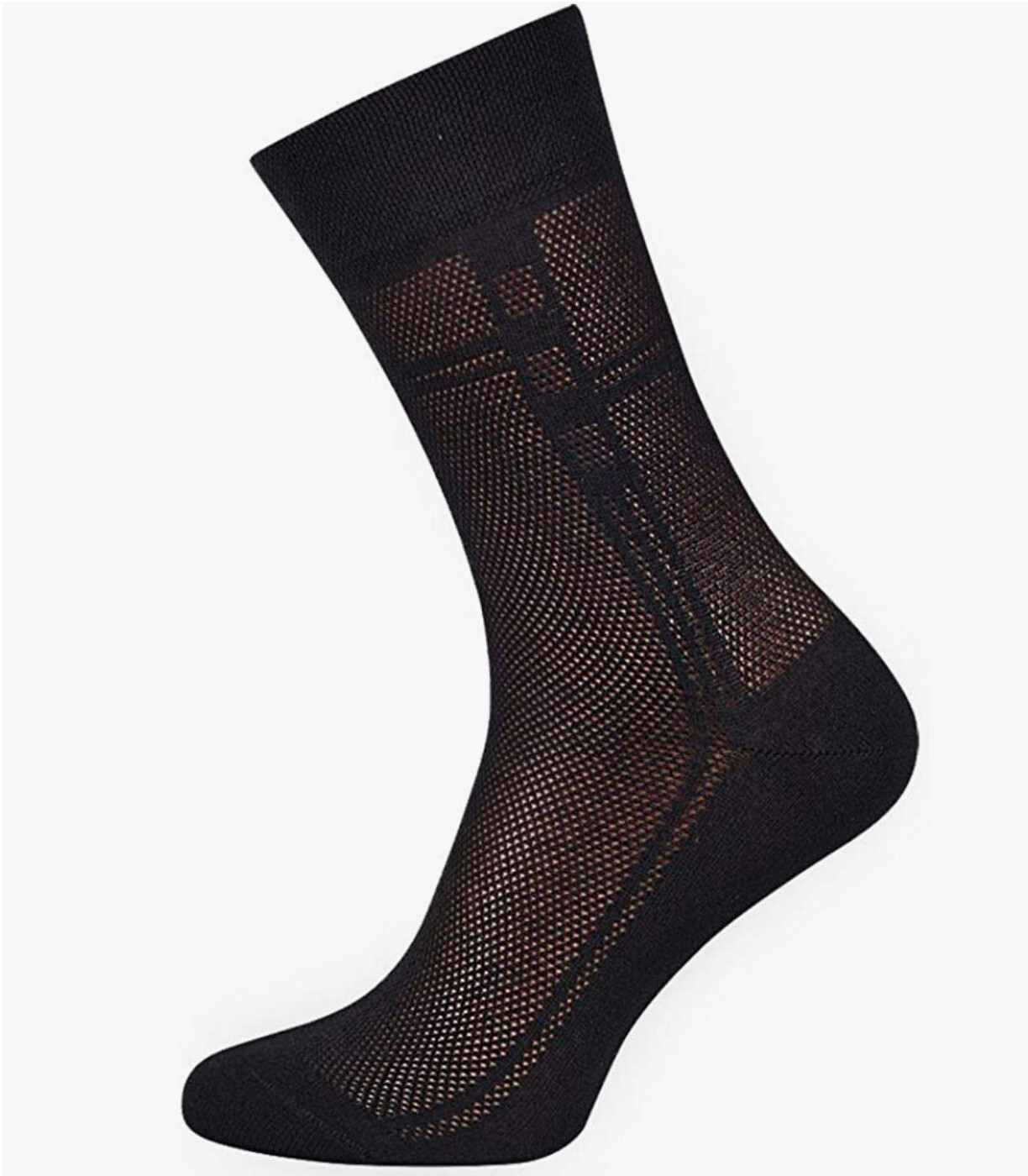 Breathable Mens Cotton Size 9-11 L Dress Socks Ultra Thin Socks for Mens 5 Pack