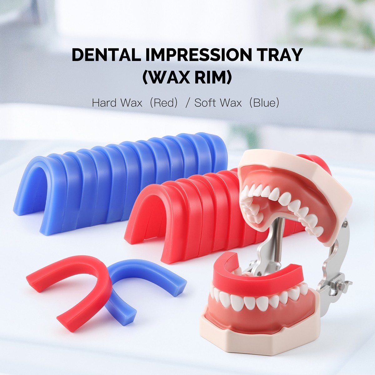 USA Dental Lab U Shape Wax Rim Model Base Plate Occlusal Wax Casting Bite Block