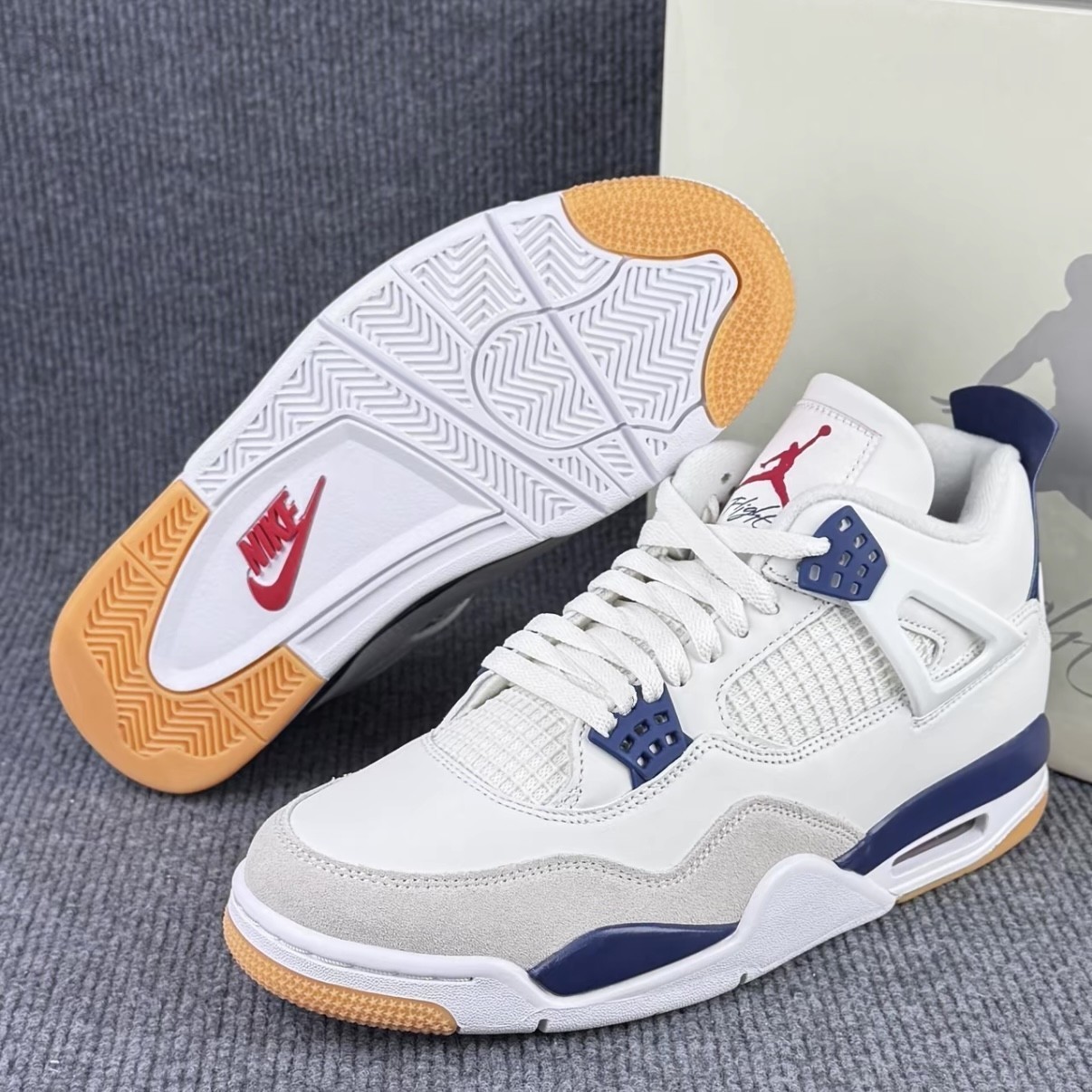 DR5415-100 Nike Air Jordan 4 "Navy Blue" Retro Basketball Shoes US Size 7-12