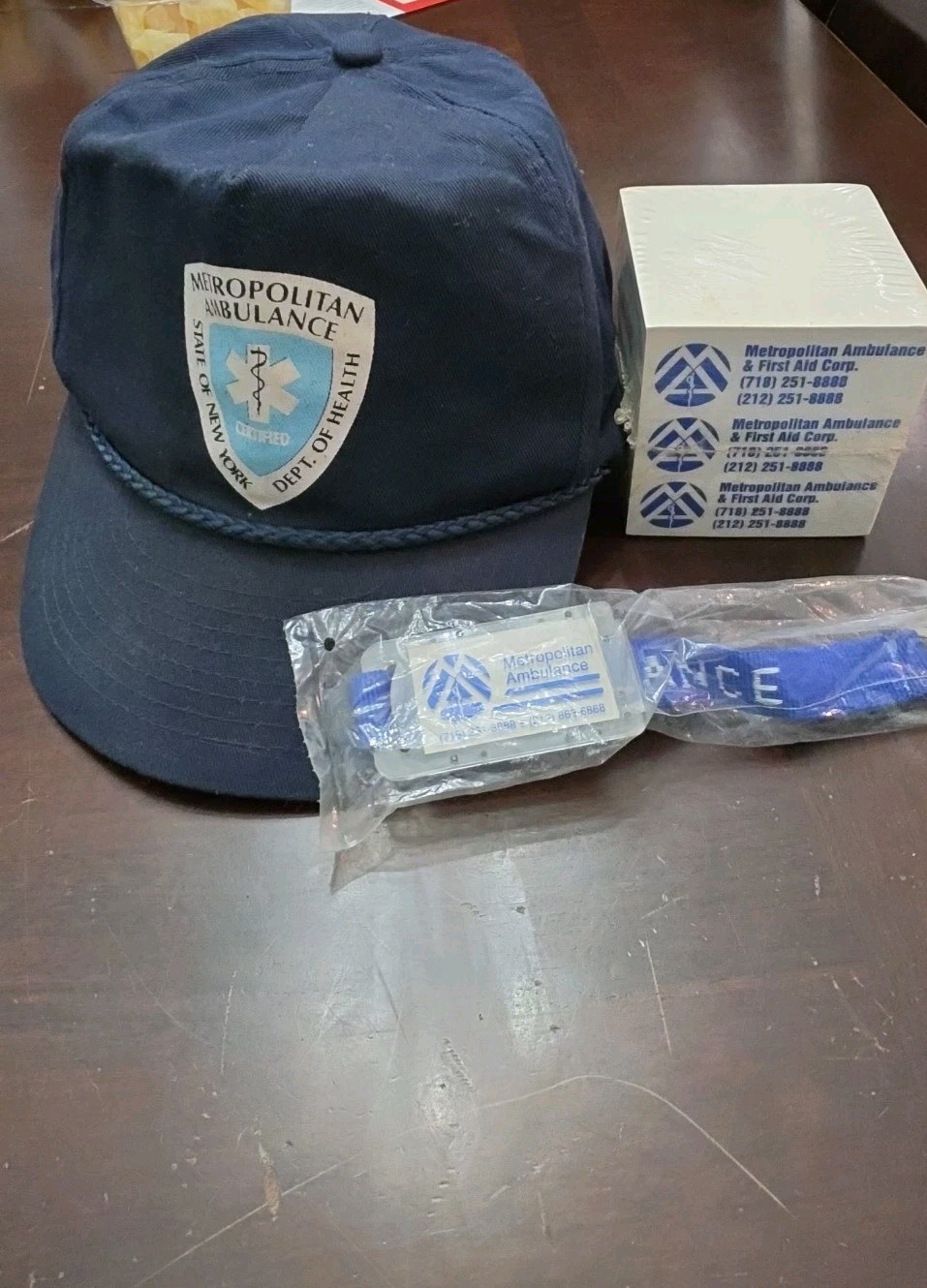 Metropolitan Ambulance Brooklyn New York Vintage Swag 1990's Memorabilia EMS Lot