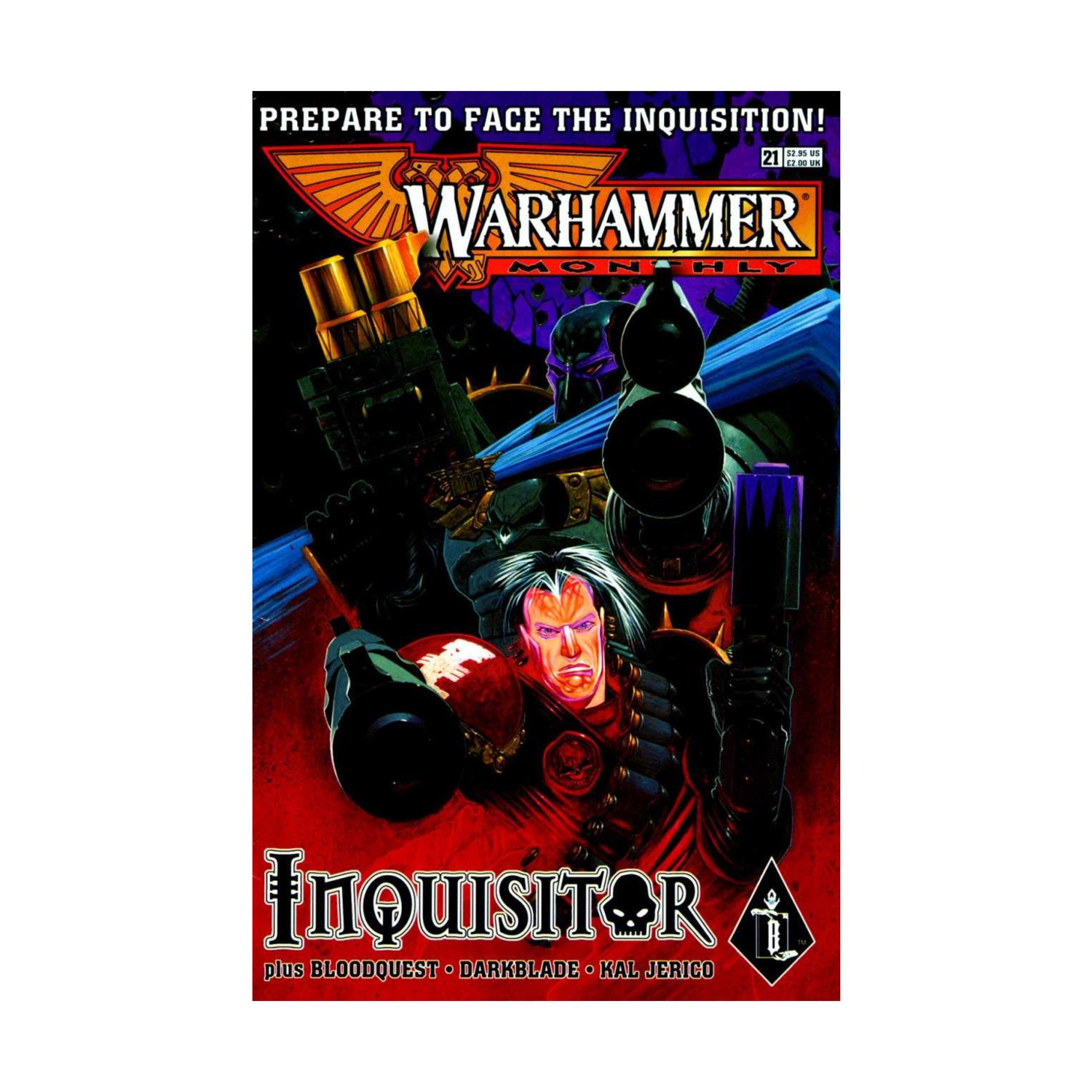 GW Warhammer Monthly #21 "Inquisitor, Bloodquest, Darkblade" VG+