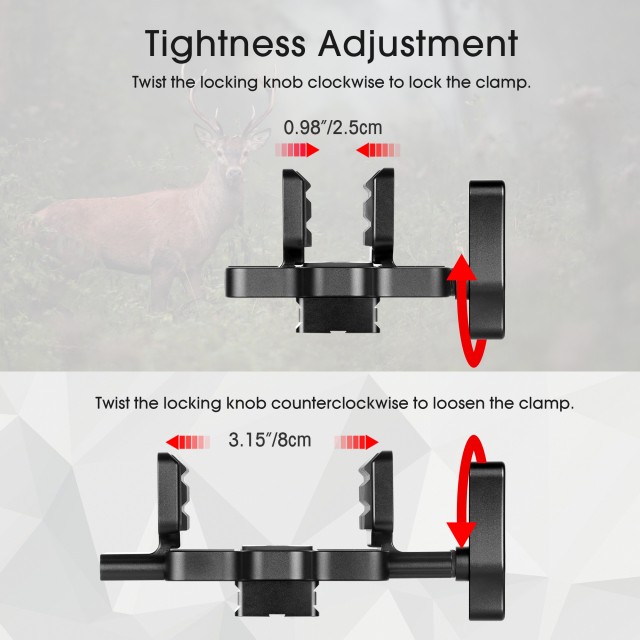 Manbily Shooting Saddle Clamp Rest Head for Shooting Stick Tripod Hunting Clamp