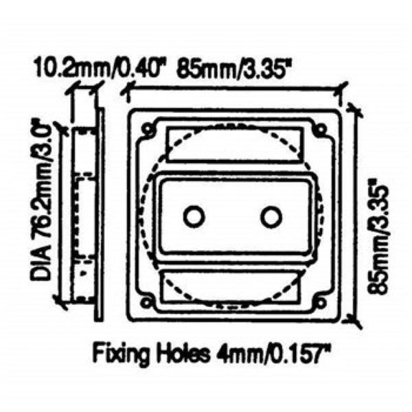 DUAL PLASTIC 3-1/4" JACK PLATE WITH 1/4" JACKS- INCLUDES MOUNTING SCREWS