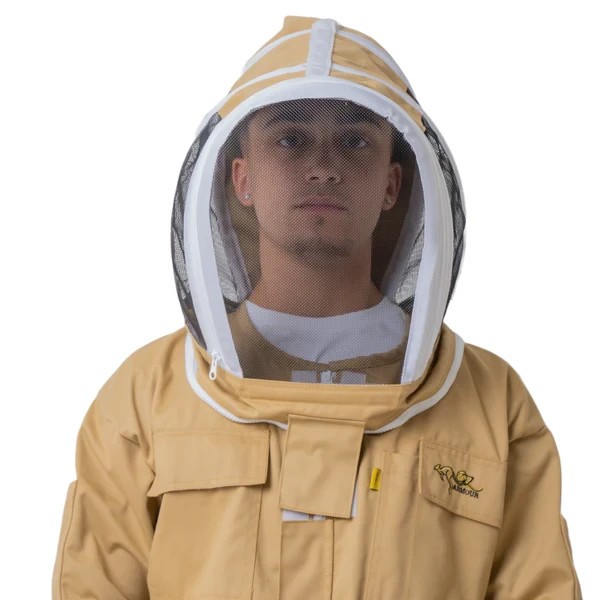 OZ ARMOUR Khaki Poly Cotton Beekeeping Suit With Fencing Veil