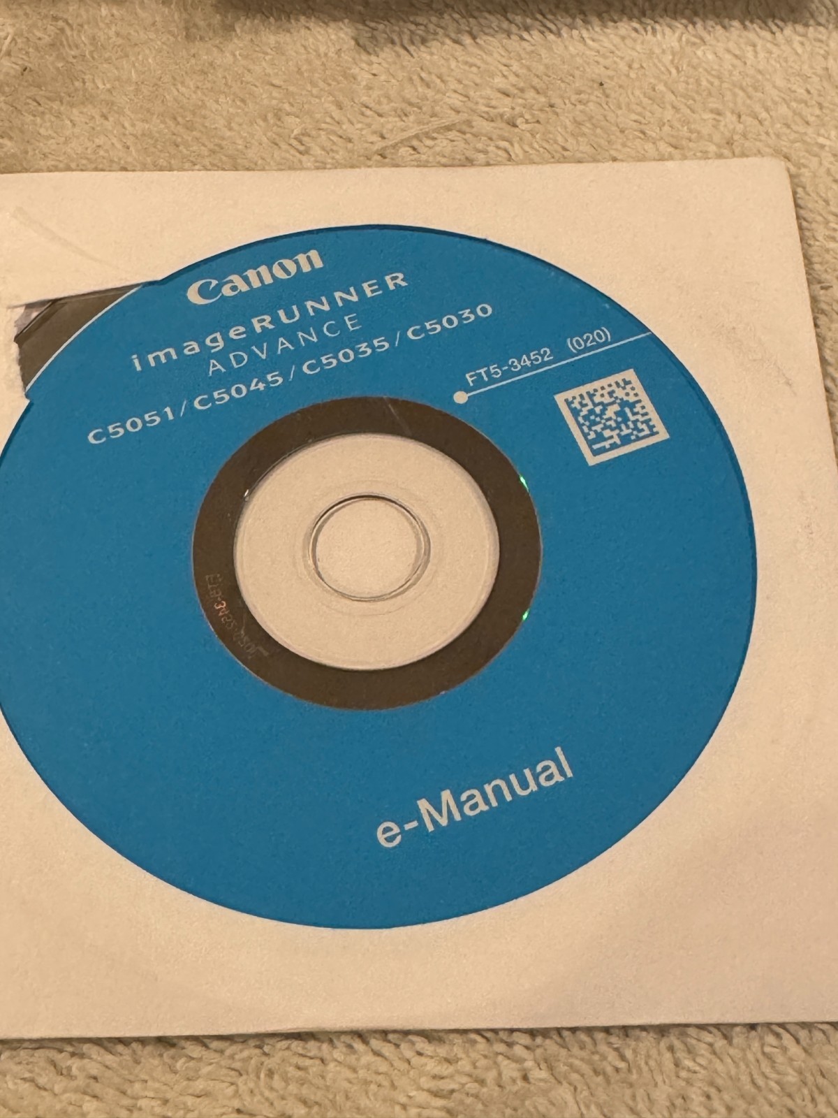 Canon ImageRunner Advance e-Manual - CD ONLY IN VERY GOOD CONDITION!!!