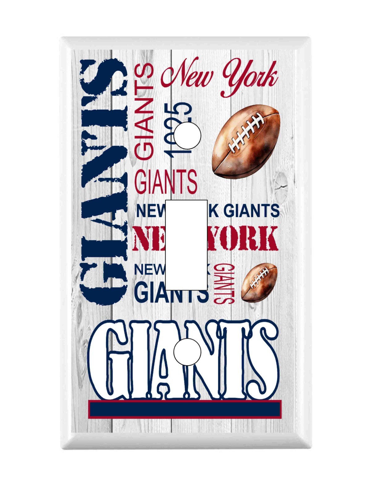 New York Giants Subway Art Standard Light Switch Cover NFL one gang plate