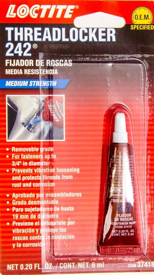 Loctite    487229    12 Pack Loctite Threadlocker 242 Med  Strength Blue 6Ml