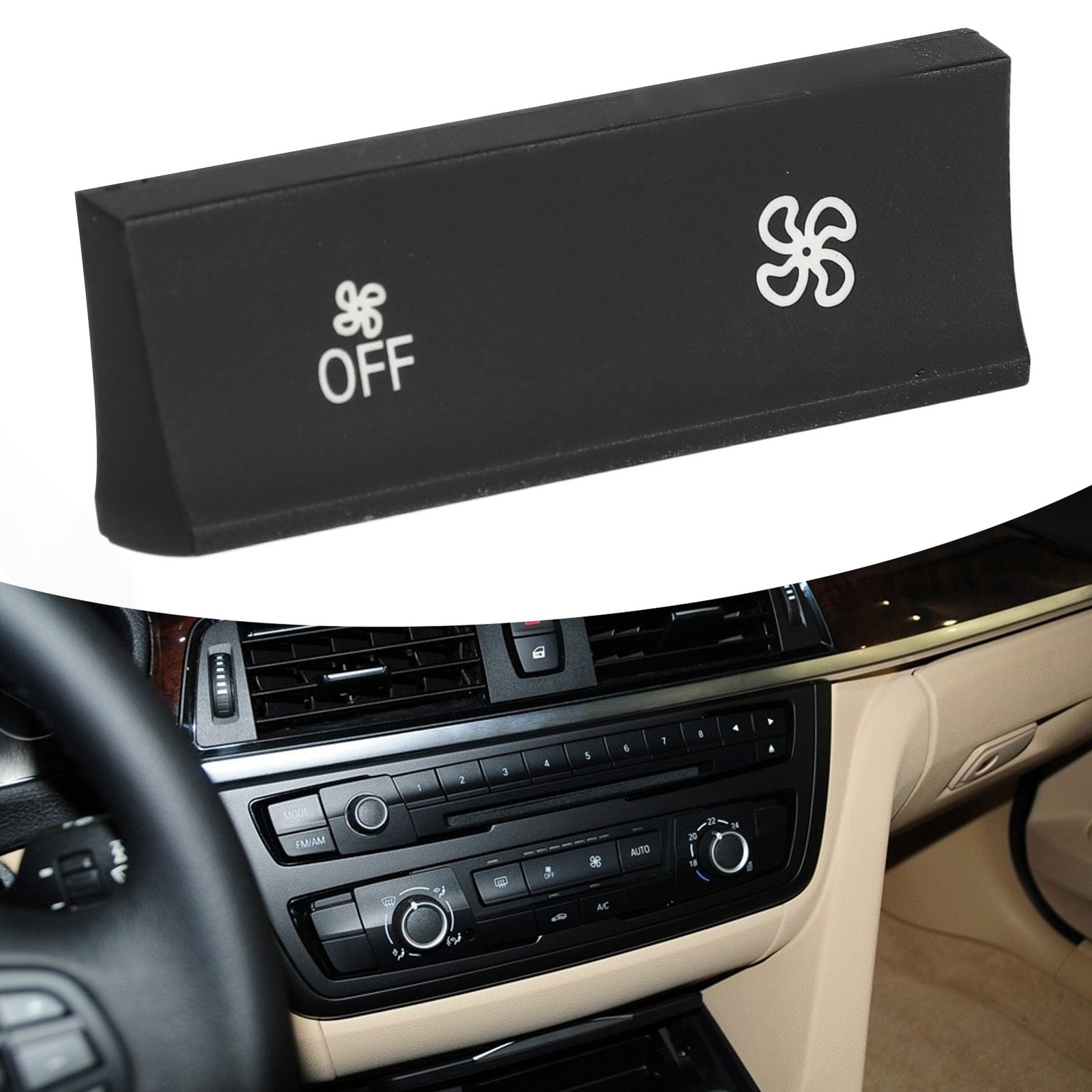 AC Climate Control Panel Button ABS Fan Speed Control Button Fan Control Sw ZIPS