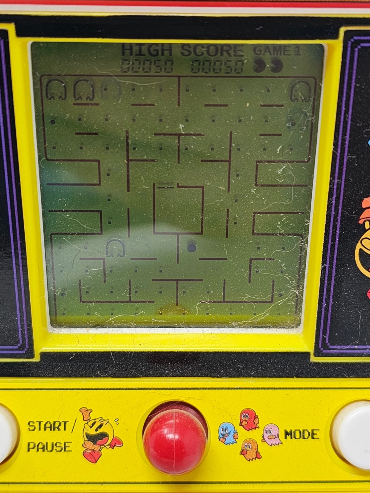 Pac-Man Mini Arcade Classic Retro Handheld Electronic Game by Basic Fun - Tested