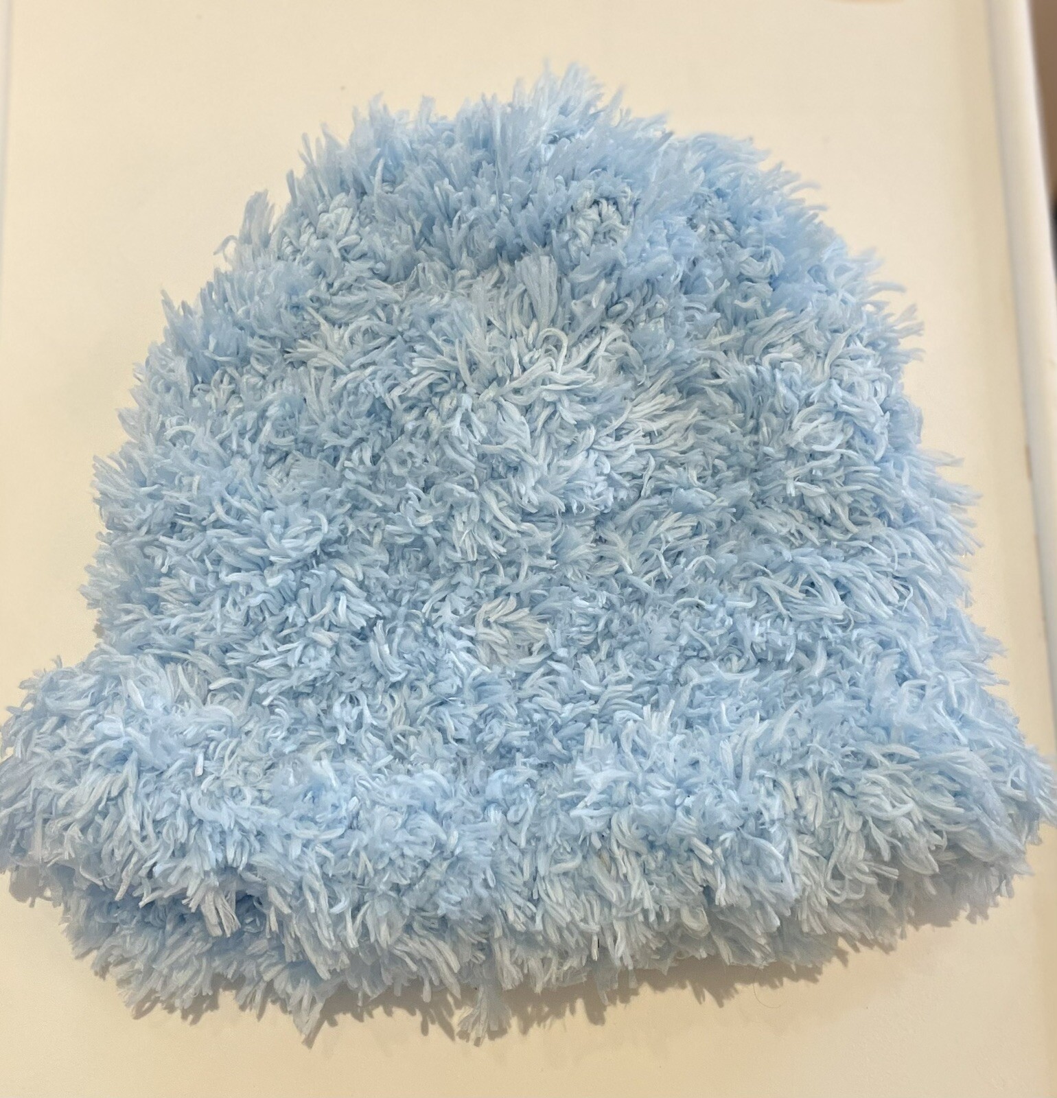 Hand Knitted Hat. Light Blue