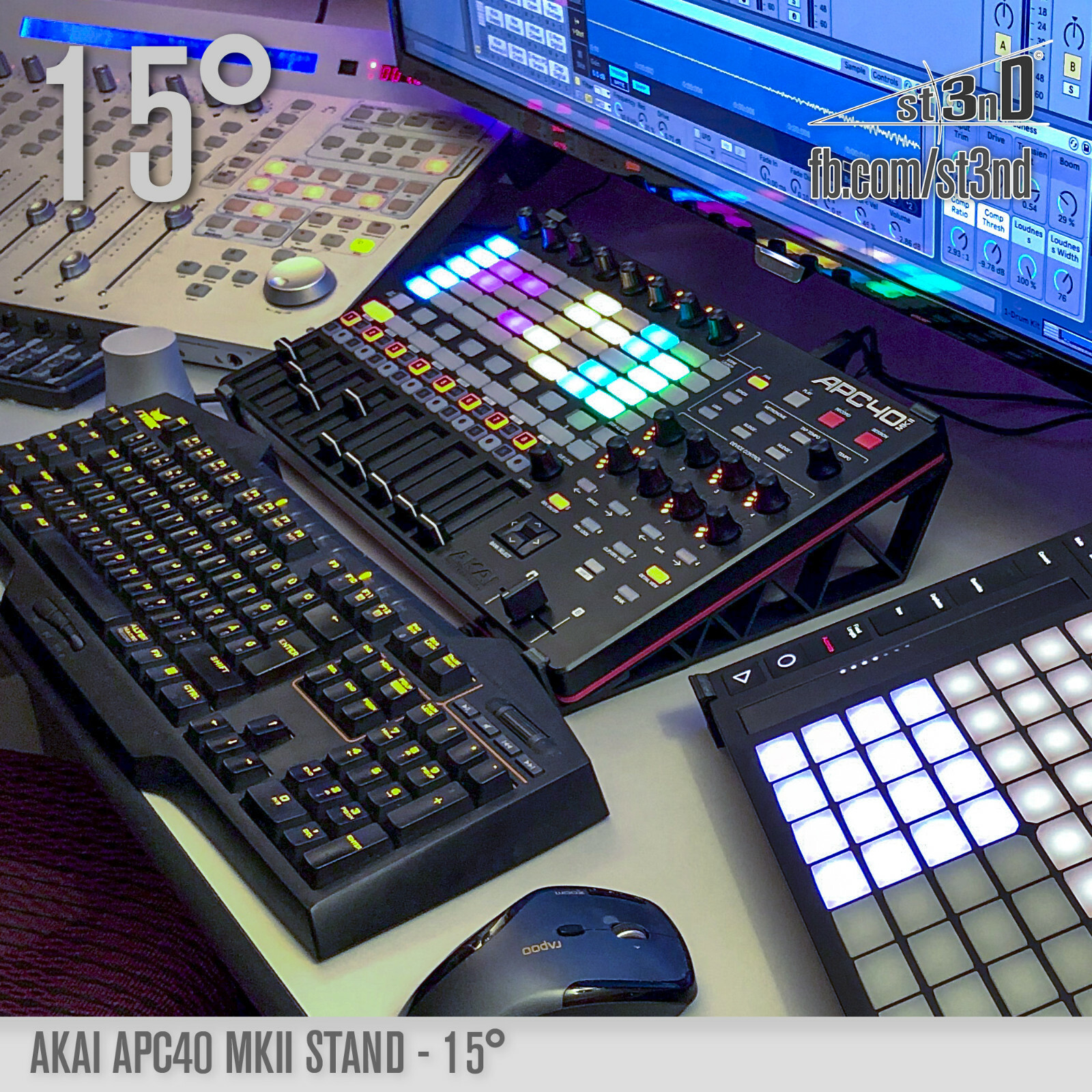 AKAI APC40 MK2 (MKII) Stand - 15 degree - 3D printed
