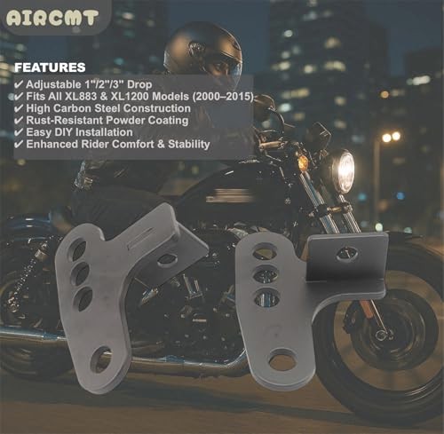 Adjustable Rear Lowering Kit for Harley Sportster XL883/XL1200 2000–2015,