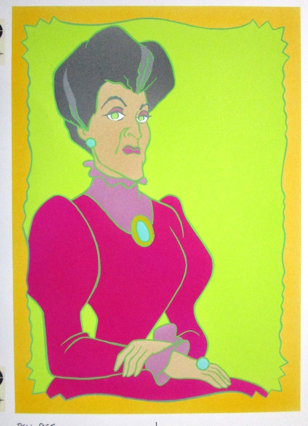 CINDERELLA Stepmother ORIGINAL PRODUCTION BOOK ART PAINTING drawing cel