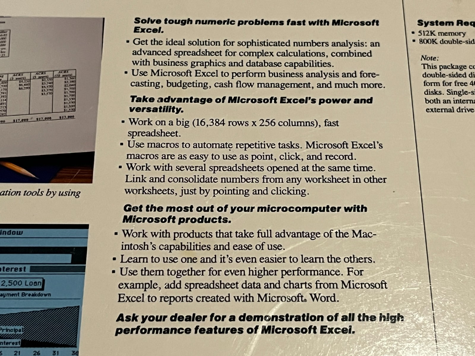 Microsoft Excel Basic File Maker Plus Vintage Rare 1987 WORKS