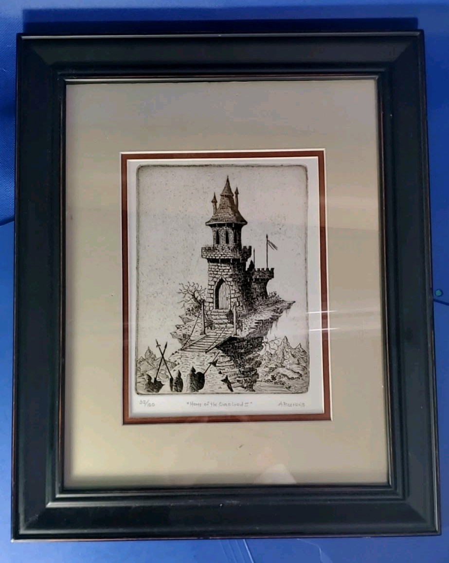 " HOME OF THE OVERLORD 2" FRAME SIZE 15"X17"INCHES  32/100. A.FREEMON