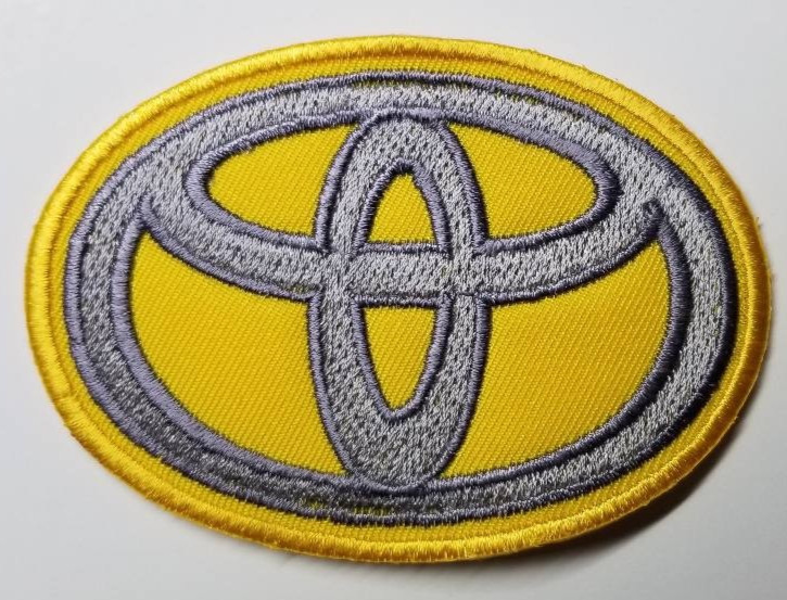 Toyota Embroidered gold/yellow Patch approx. 1.75 x 3"