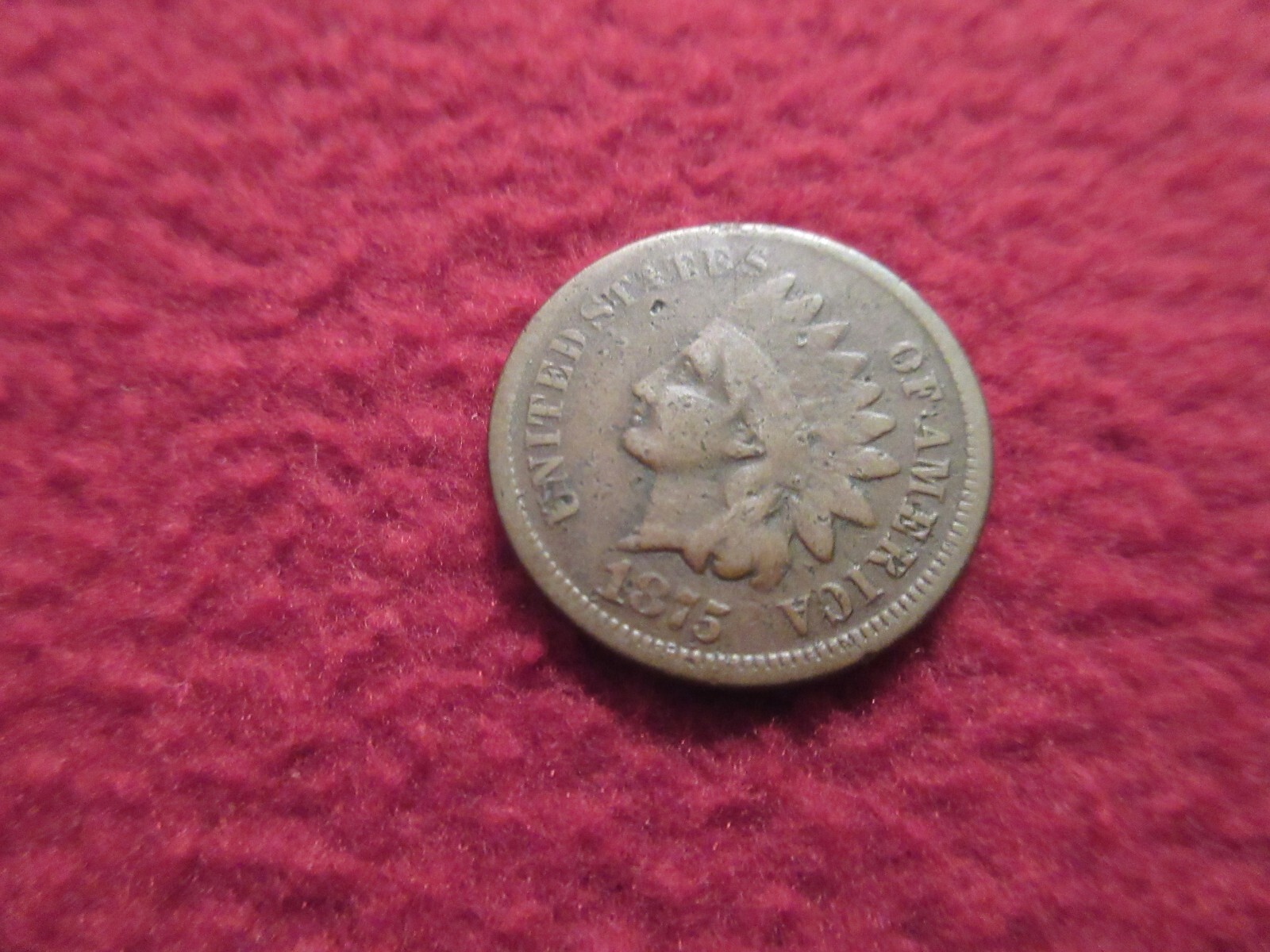 1875  DATED  INDIAN CENT ORIGINAL