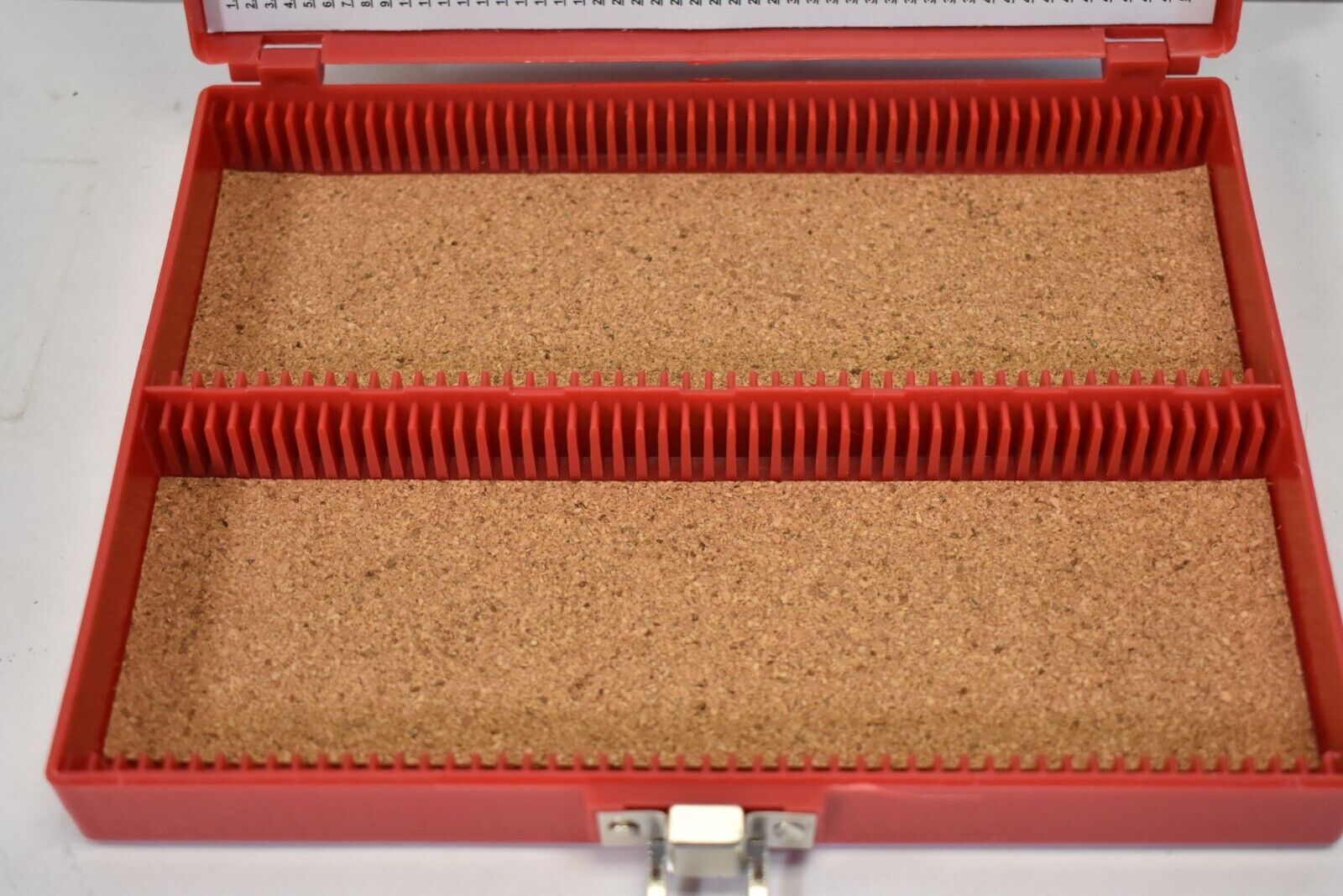 Premiere Red Storage Box Case 8-1/4" x 6-1/2" Container w Project Date Tracker
