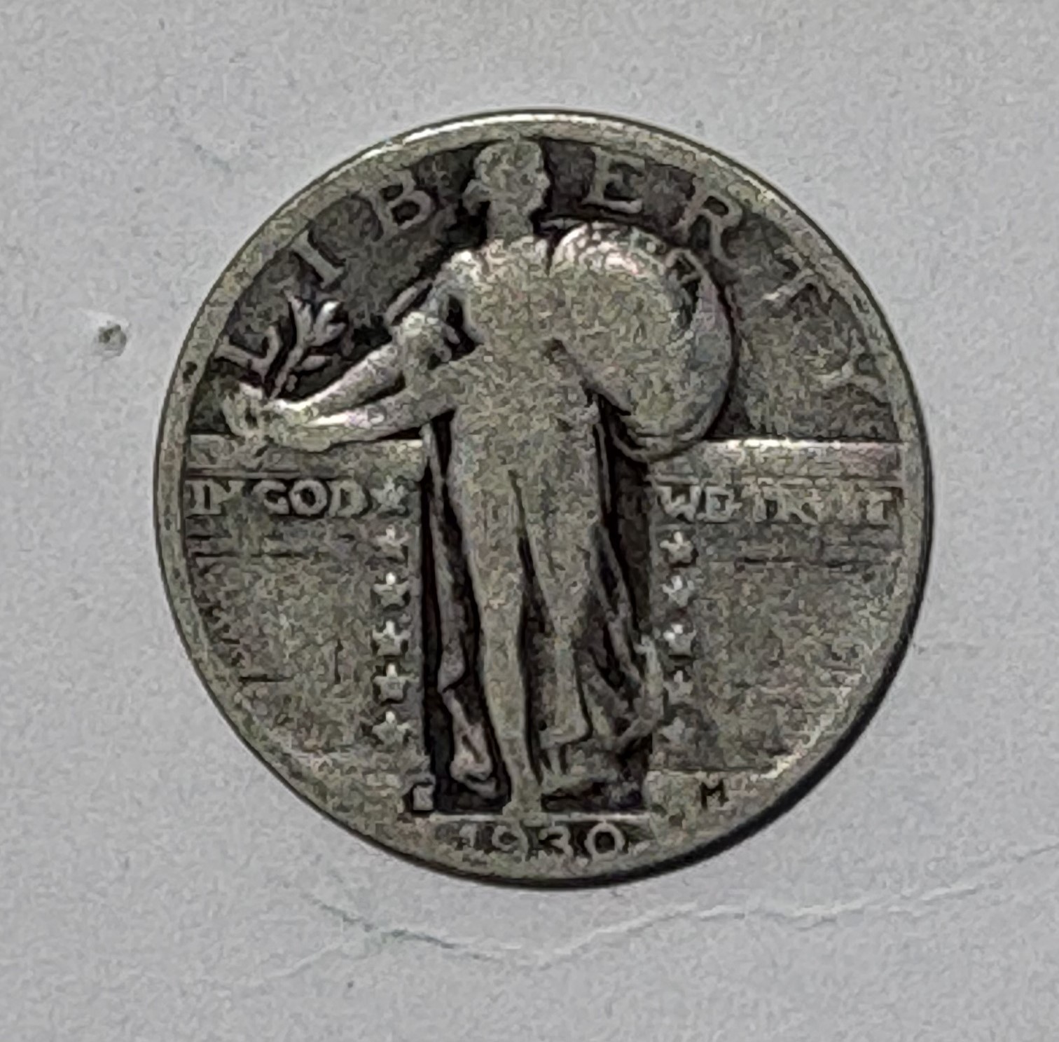 1930-S Standing Liberty Quarter Silver GOOD FULL DATE FREE SHIPPING