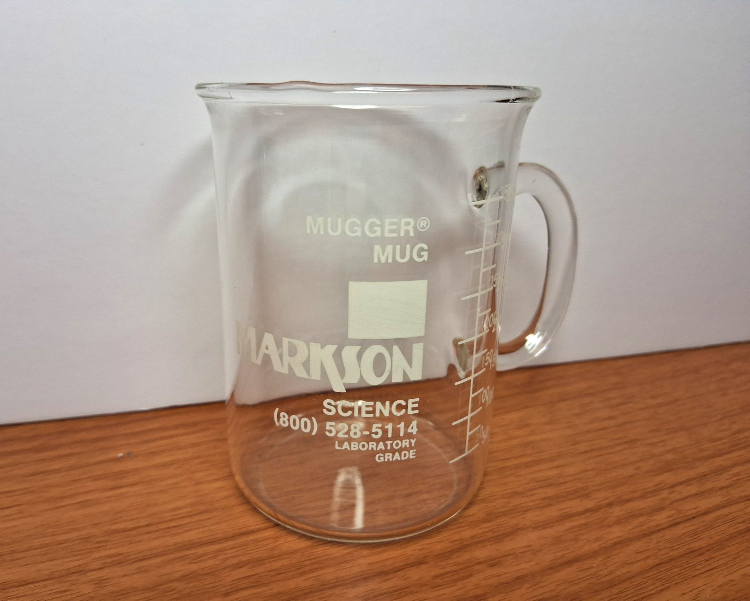 Mugger Mug Laboratory Grade by Markson Science 350ml Glass Coffee Mug