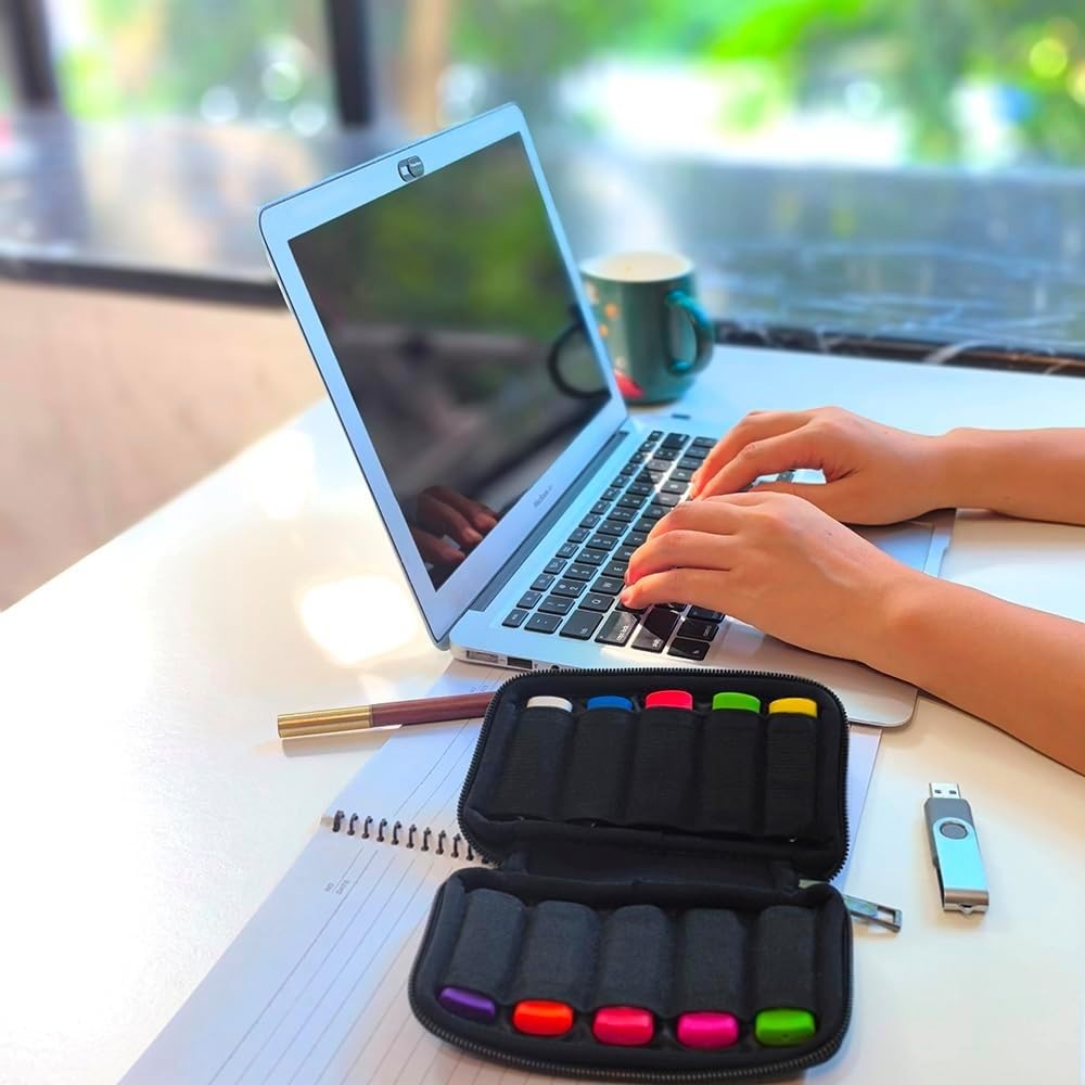 Portable USB Flash Drive Organizer Case with 10 Slots – Durable Neoprene Design