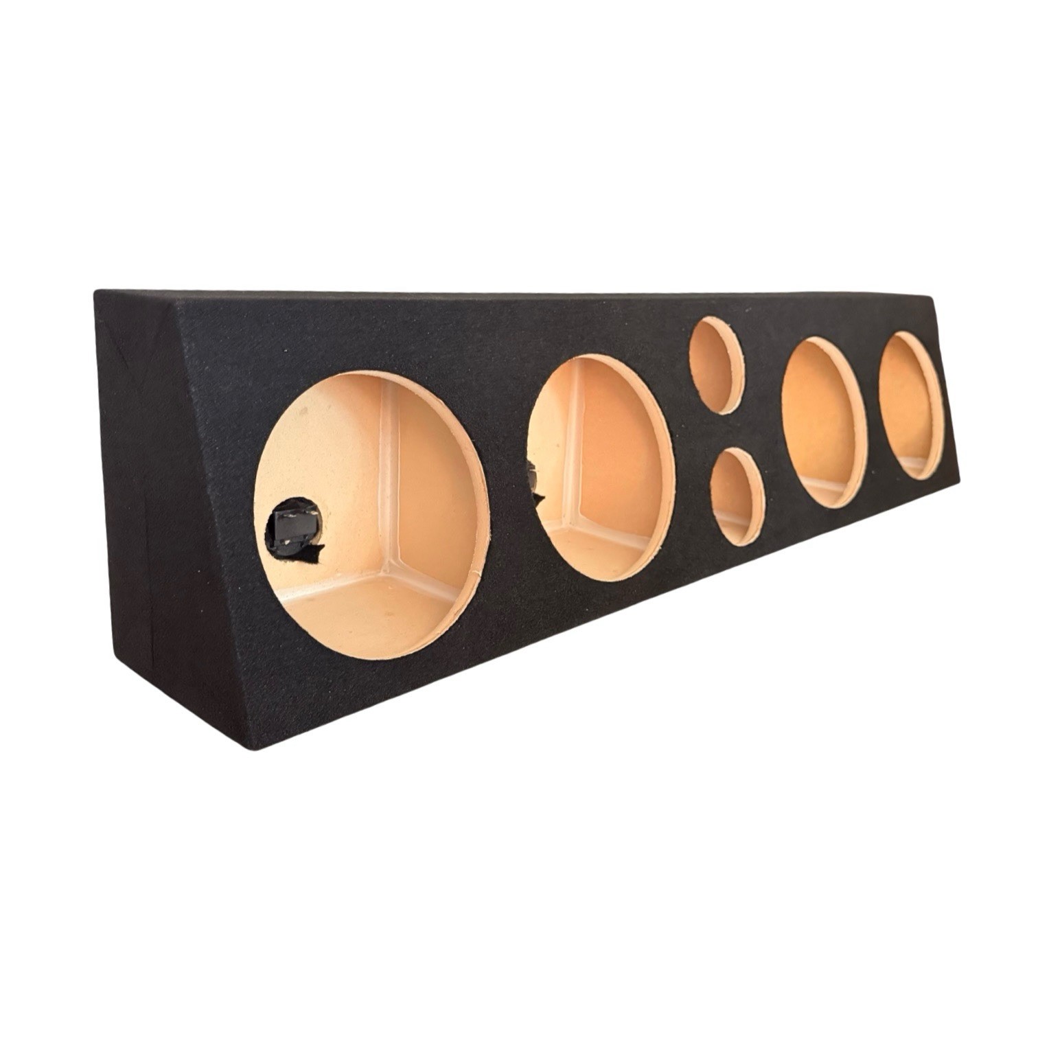 Sound Bar Panel 4x8” and 3” Tweeters Speaker Pod Enclosure Box 7.29 Cutout