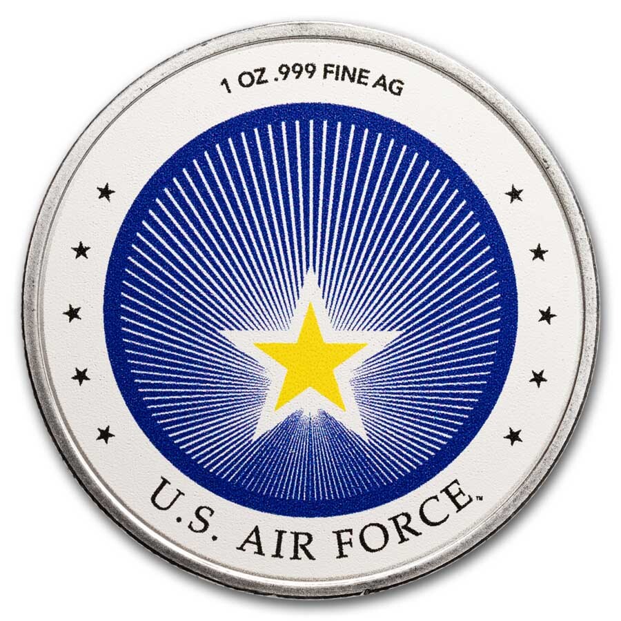 1 oz Silver Colorized Round - U.S. Air Force (In TEP)