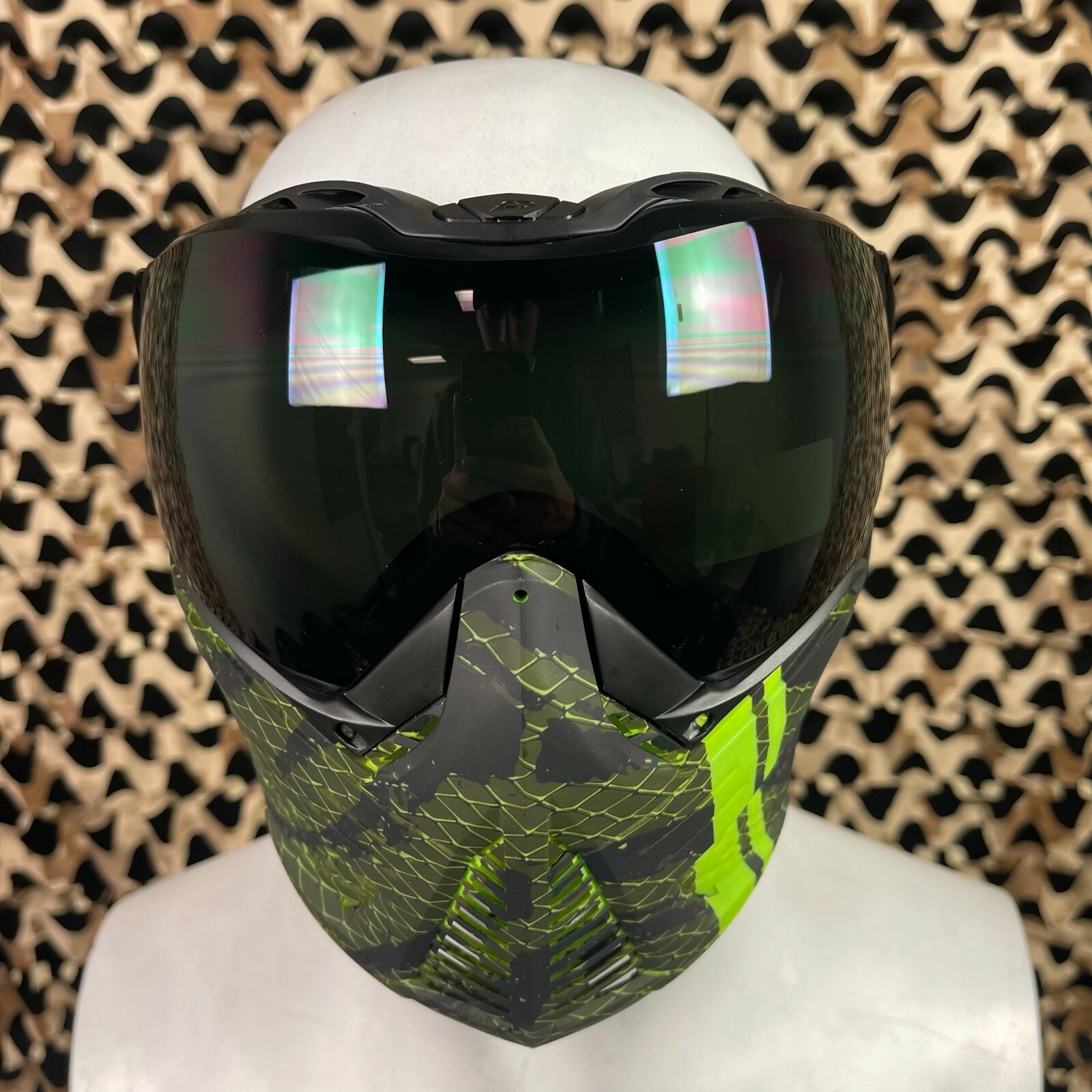 NEW Push Unite Paintball Mask - VPR Olive/Green w/ Smoke Lens
