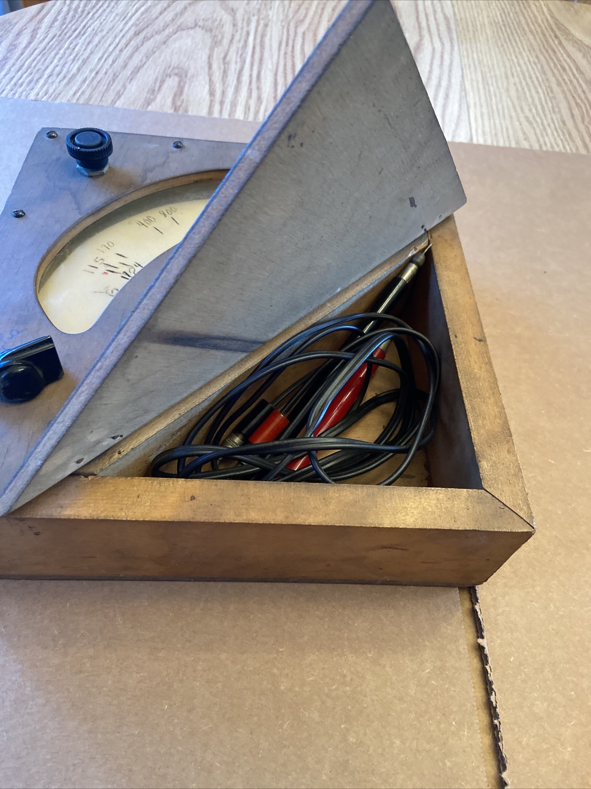 Vintage Handmade Strange Relic Electrical AC DC Voltmeter Steampunk Untested #H