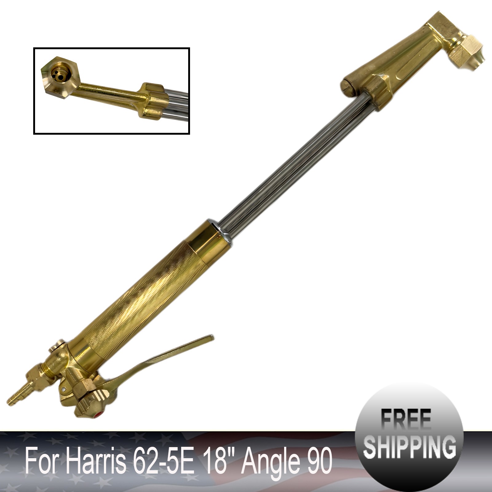 New Heavy Duty Straight Cutting Torch For Harris 62-5E 18" Angle 90 1003430