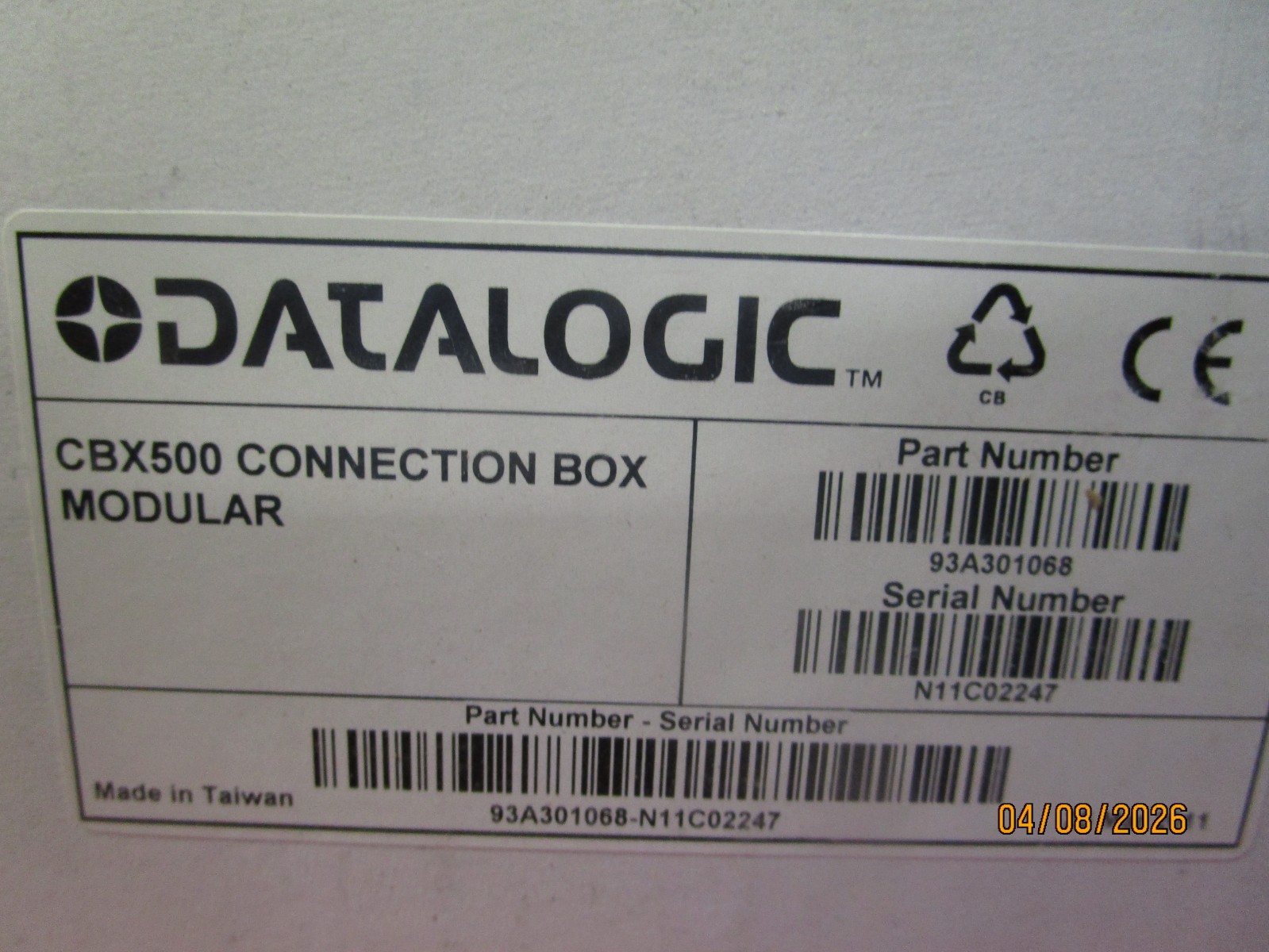 NEW Datalogic CBX500 Connection Box Modular 93A301068
