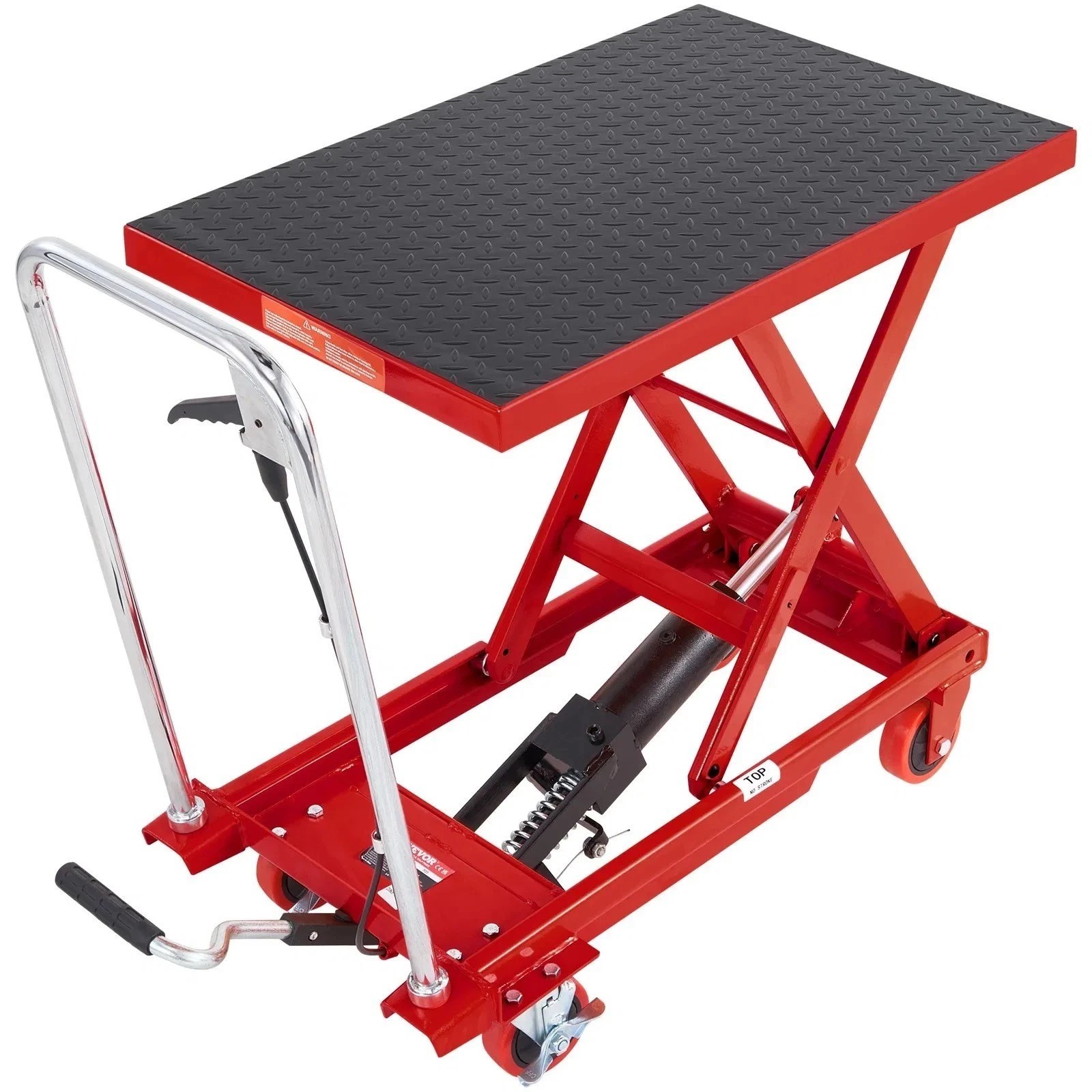 Hydraulic Lift Table Cart, 500lbs Capacity 28.5" Lifting Height, Manual Single