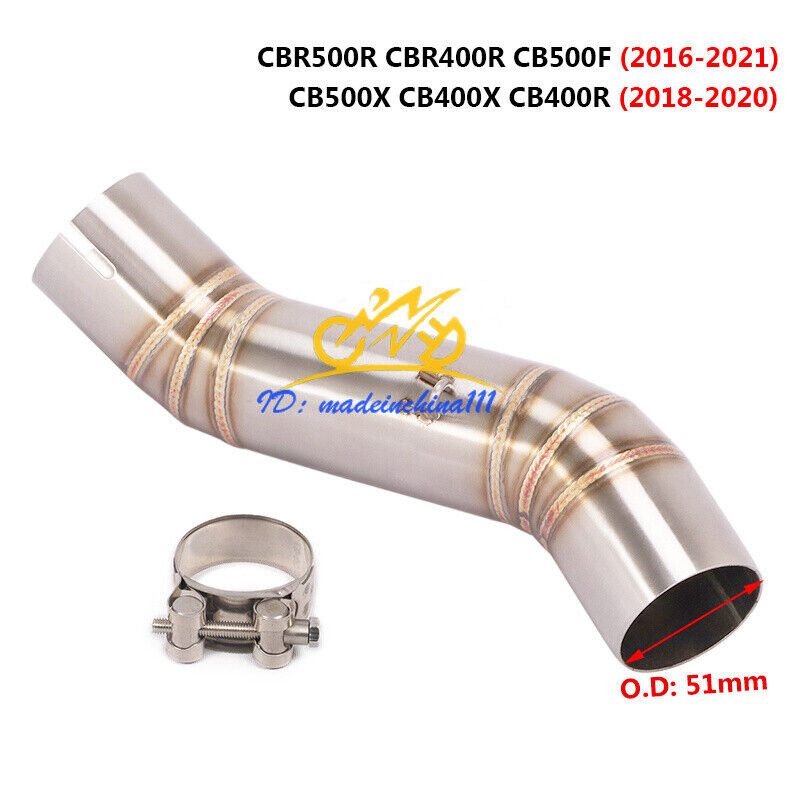 Slip for Honda CBR500R CBR400R CB500F Exhaust Middle Mid Pipe Link Connecting