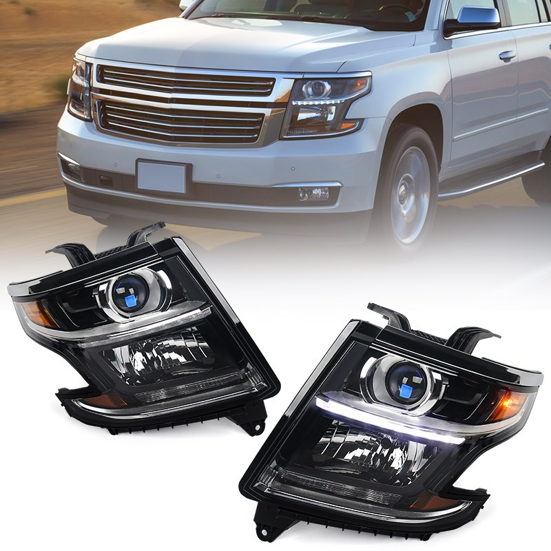 For Chevy Tahoe Suburban 1500 2500 3500HD 2015-2020 LED DRL Headlight Headlamp