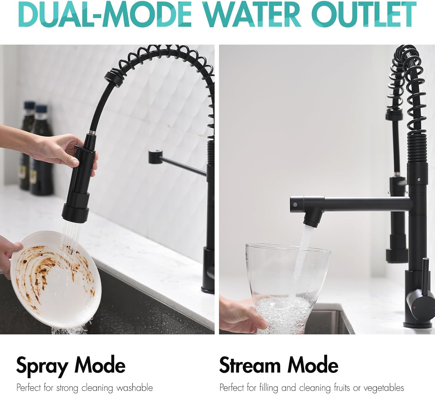 Kitchen Faucet,Kitchen Faucets with Pull down Sprayer Commercial Style Single H